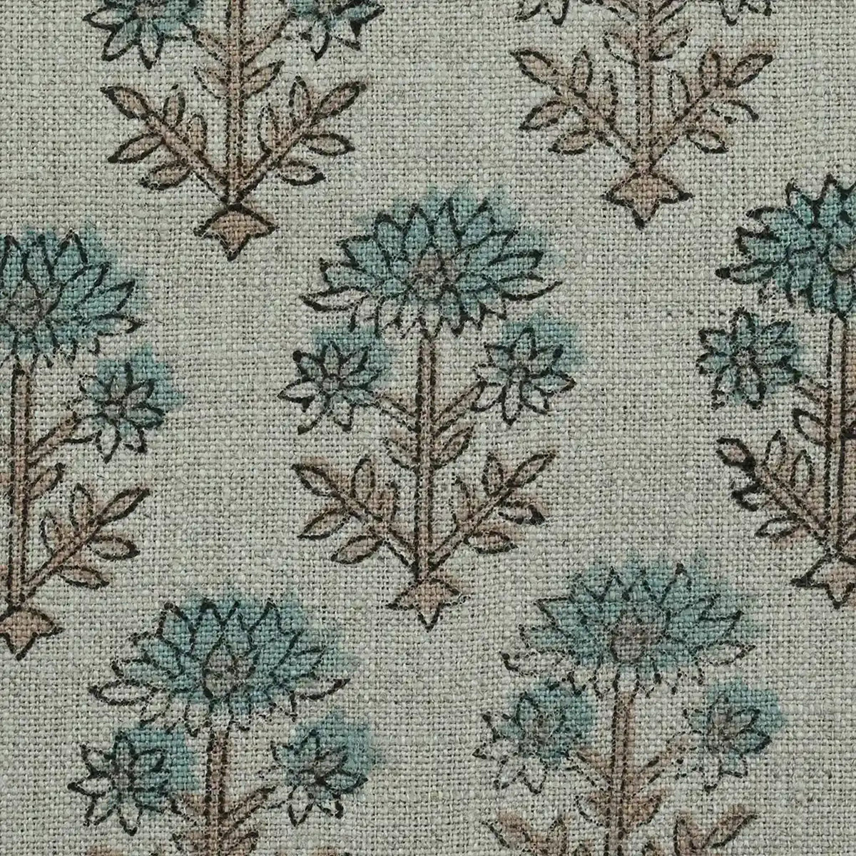 Emily Hand Block Printed Linen Fabric