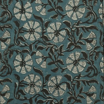 Kimberly Floral Linen Block Print Fabric