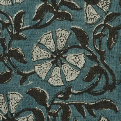 Kimberly Floral Linen Block Print Fabric