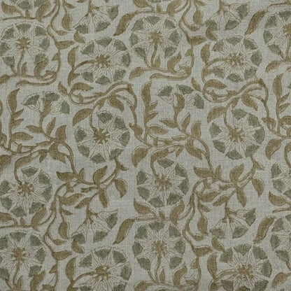 Kimberly Floral Linen Block Print Fabric