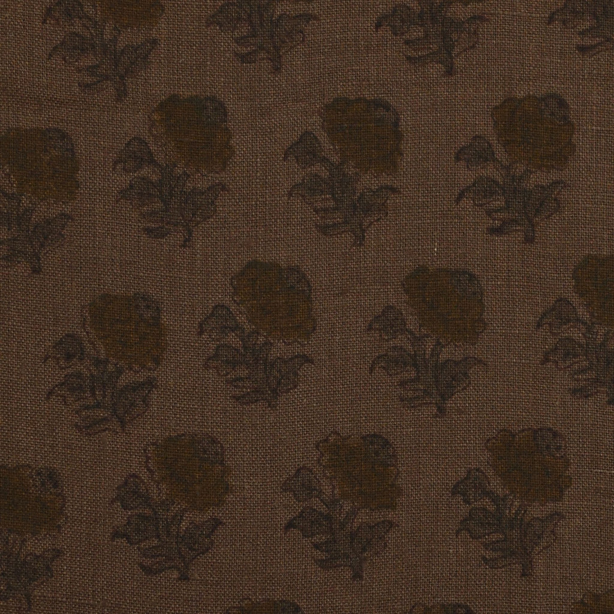 Kenzie Botanical Hand Block Linen Fabric
