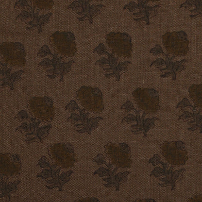 Kenzie Botanical Hand Block Linen Fabric