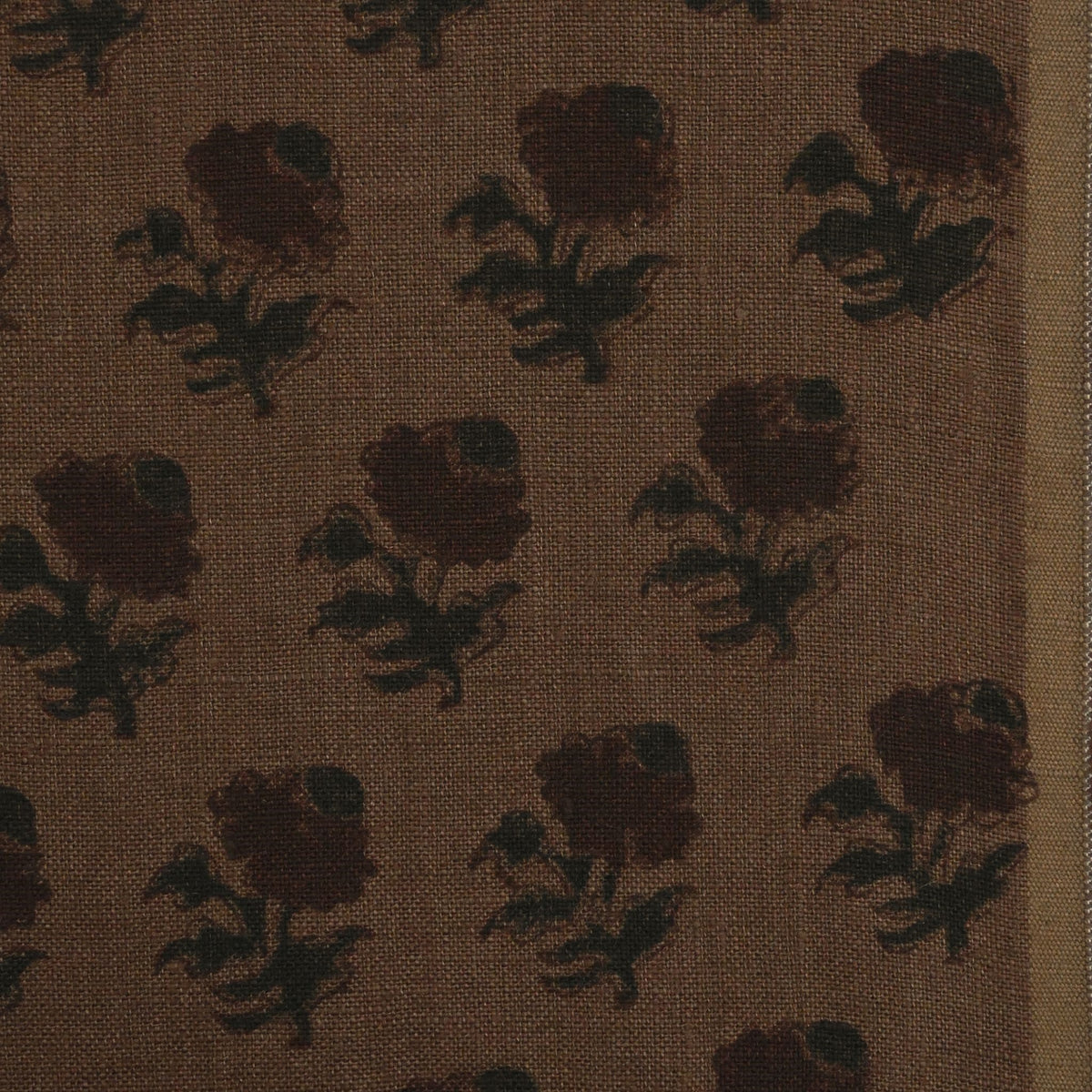 Kenzie Botanical Hand Block Linen Fabric