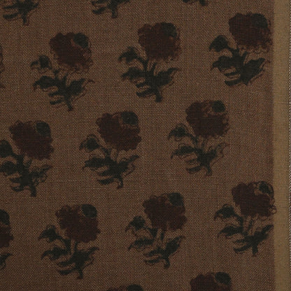 Kenzie Botanical Hand Block Linen Fabric