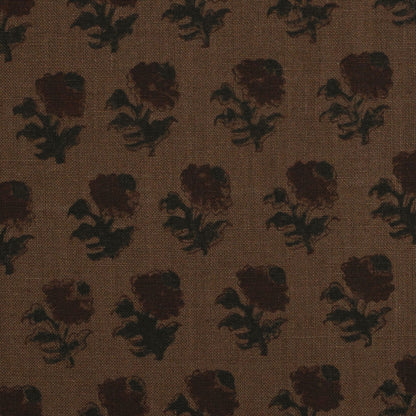 Kenzie Botanical Hand Block Linen Fabric