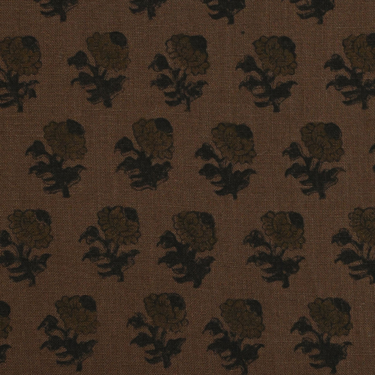 Kenzie Botanical Hand Block Linen Fabric