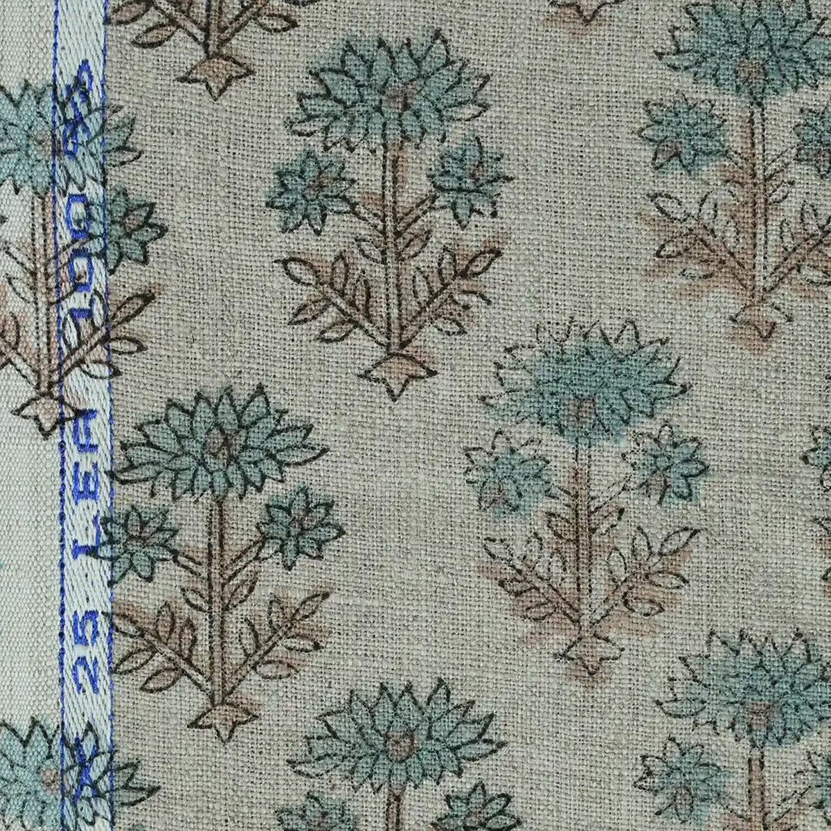 Emily Hand Block Printed Linen Fabric