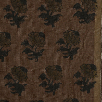 Kenzie Botanical Hand Block Linen Fabric