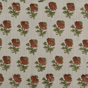 Rust Red & Olive Green