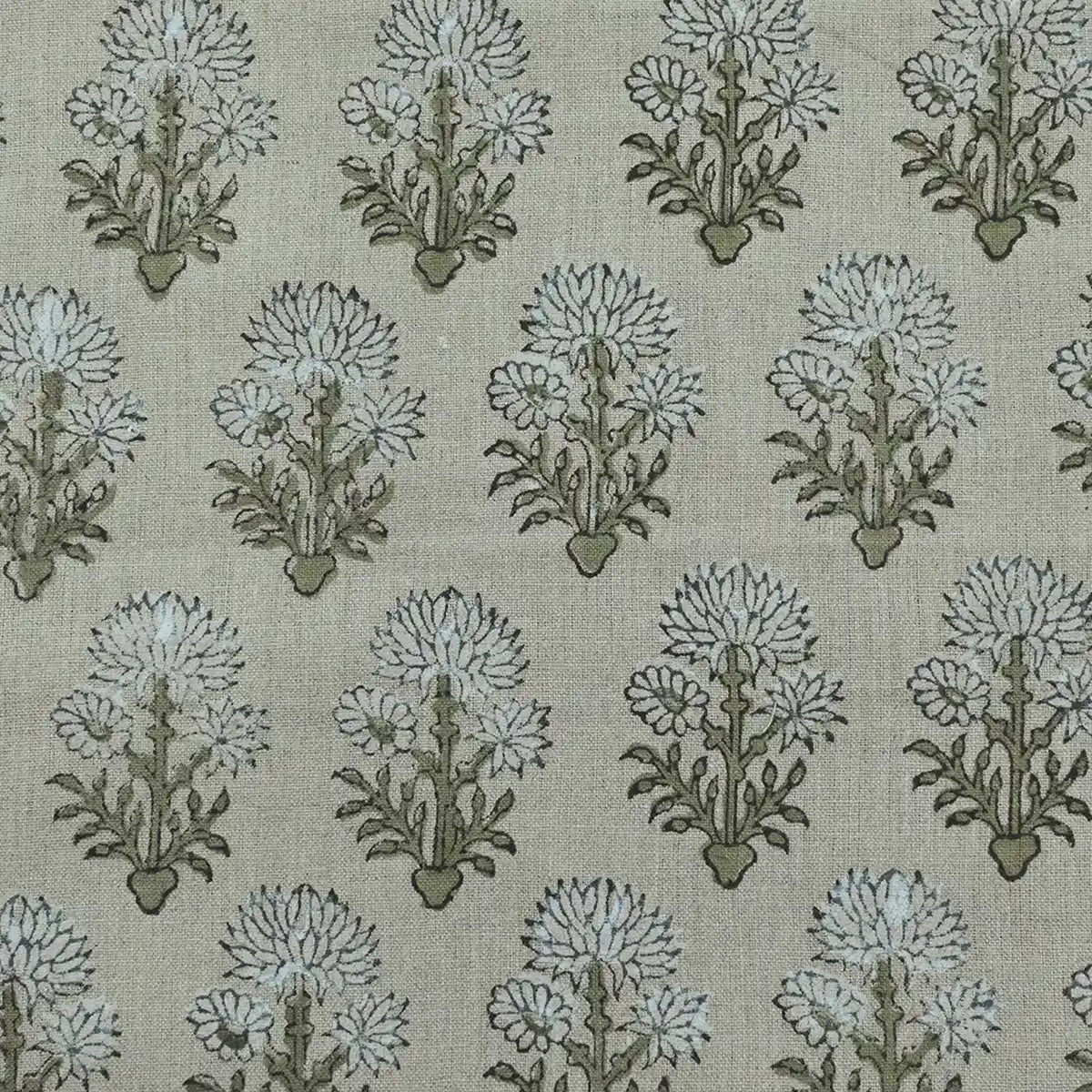 Emily Hand Block Printed Linen Fabric
