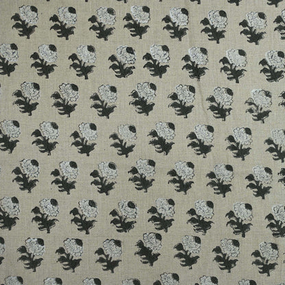 Kenzie Botanical Hand Block Linen Fabric