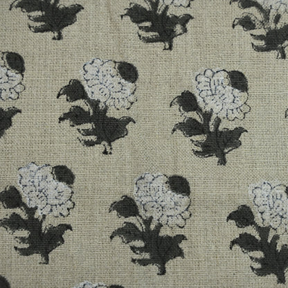 Kenzie Botanical Hand Block Linen Fabric
