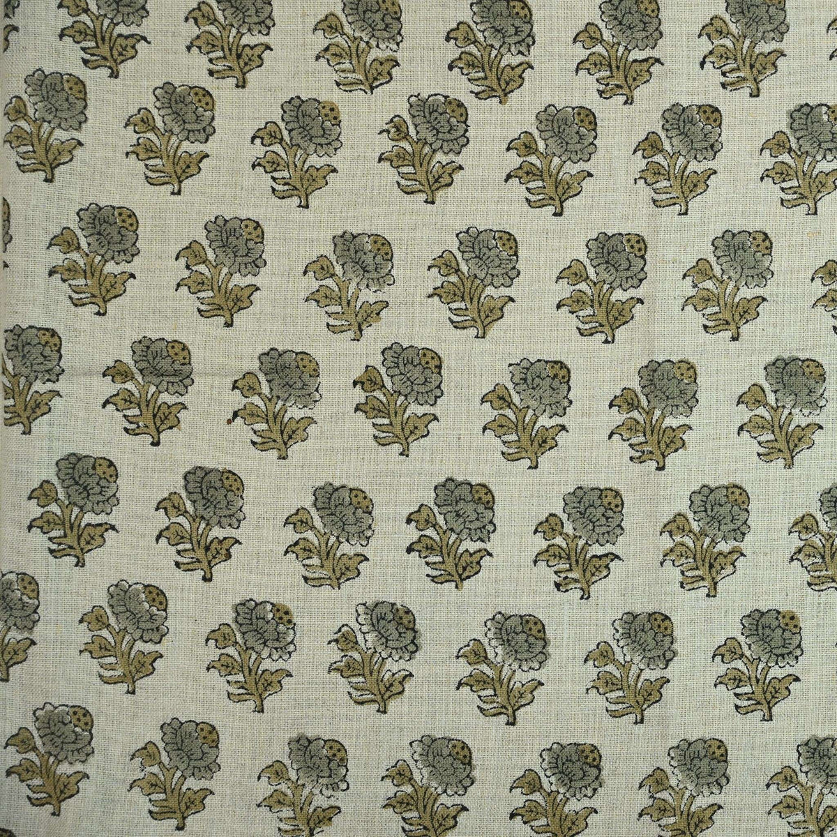 Kenzie Botanical Hand Block Linen Fabric
