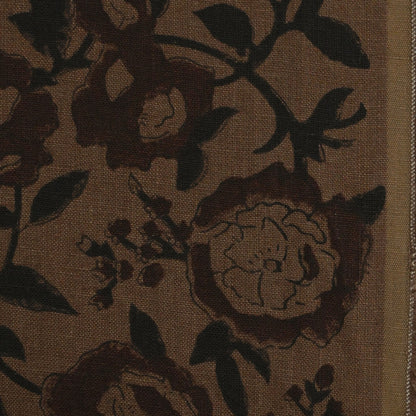 Anig Floral Solid Linen Block Print Fabric