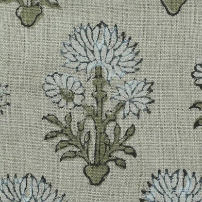 Emily Hand Block Printed Linen Fabric