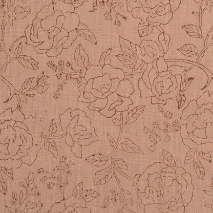 Anig Floral Solid Linen Block Print Fabric