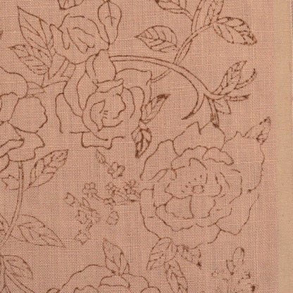 Anig Floral Solid Linen Block Print Fabric