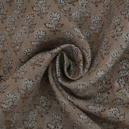 Frances Botanical Hand Block Linen Fabric