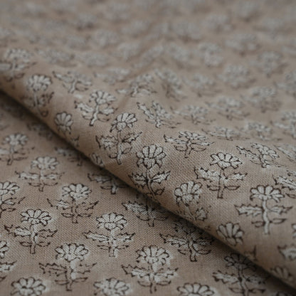 Frances Botanical Hand Block Linen Fabric