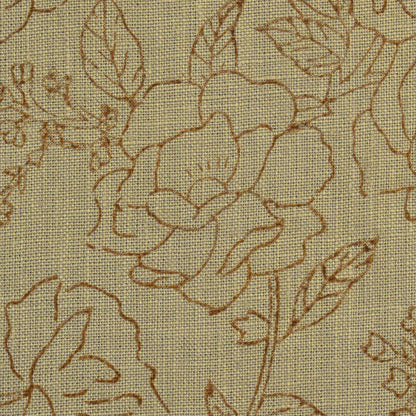 Anig Floral Solid Linen Block Print Fabric