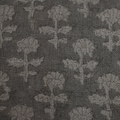 Frances Botanical Hand Block Linen Fabric