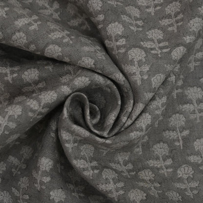 Frances Botanical Hand Block Linen Fabric