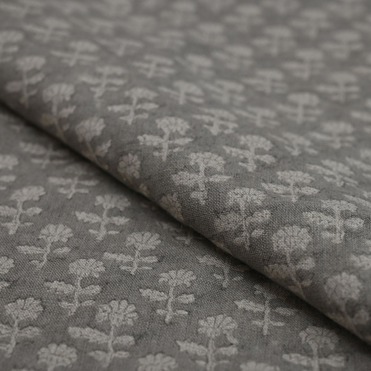 Frances Botanical Hand Block Linen Fabric