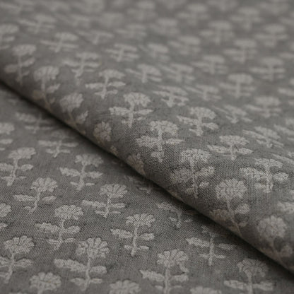 Frances Botanical Hand Block Linen Fabric