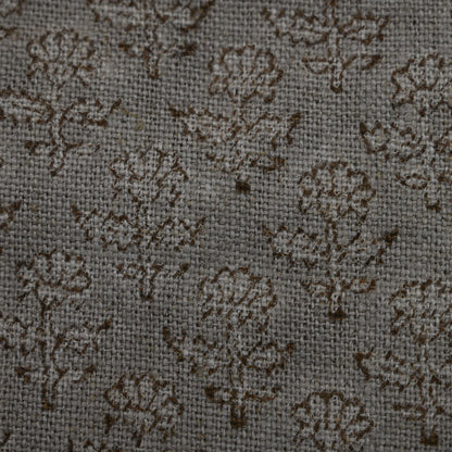 Frances Botanical Hand Block Linen Fabric