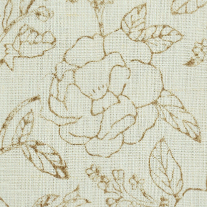 Anig Floral Linen Block Print Fabric