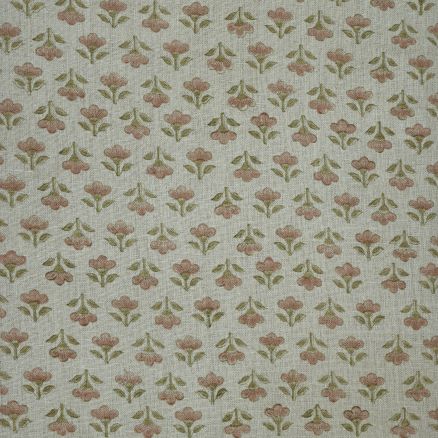 Artisan Block Print Linen Fabric - 9