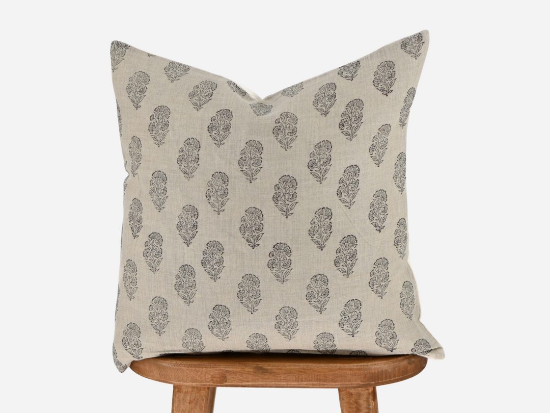 Eden Block Print Pillow Cover