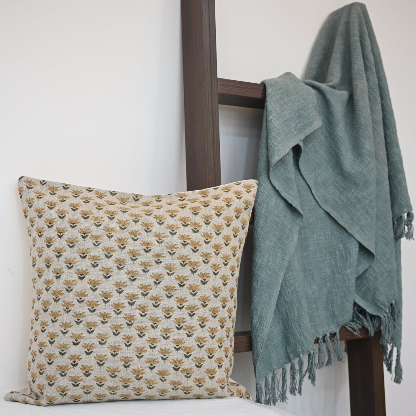 Destiny Charcoal Block Print Pillow Cover