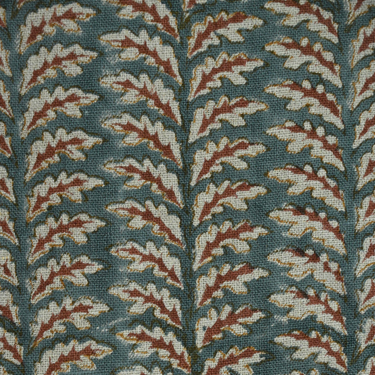 Fiona Hand Block Print Linen Fabric