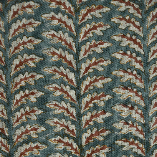 Fiona Hand Block Print Linen Fabric
