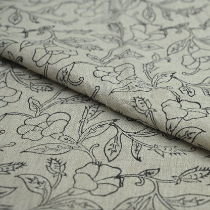 Floria Hand Block Print Linen Fabric