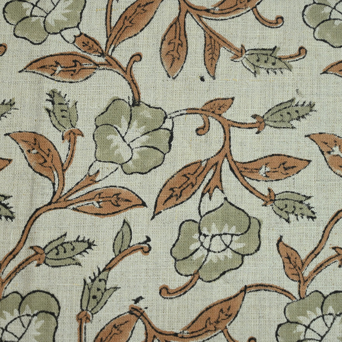 Whitley Floral Hand Block Printe Fabric