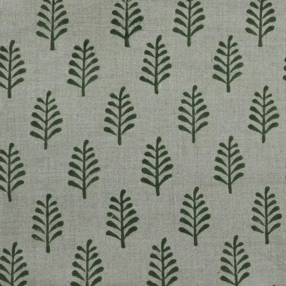 Zorion Hand Block Printed Linen Fabric