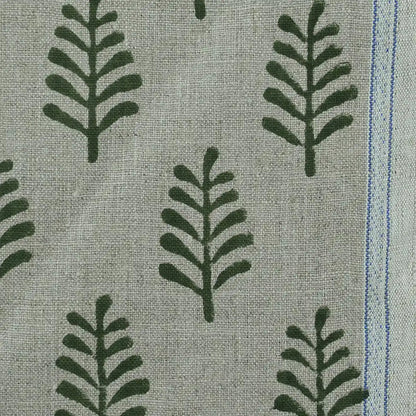 Zorion Hand Block Printed Linen Fabric