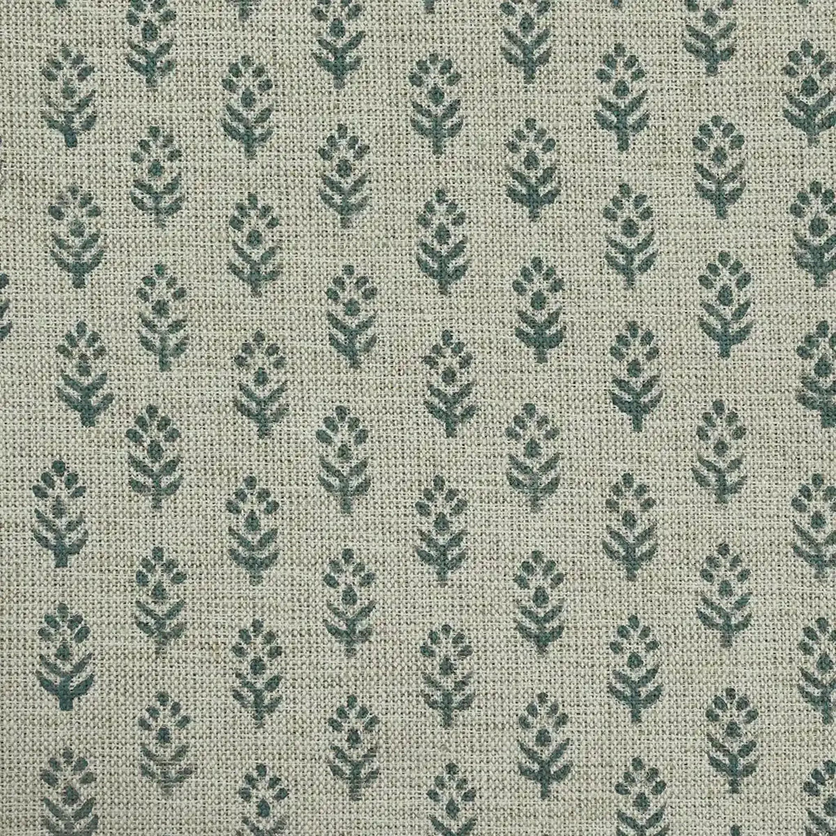 Wolliw Floral Block Print Linen Fabric