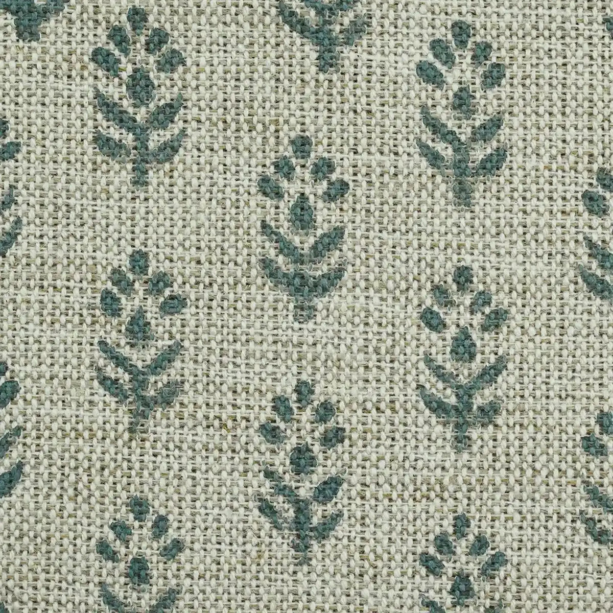 Wolliw Floral Block Print Linen Fabric
