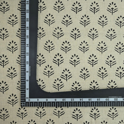 Frocl Floral Hand Block Print Linen Fabric