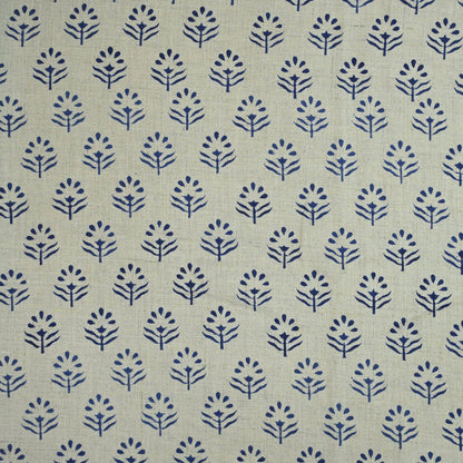 Frocl Floral Hand Block Print Linen Fabric