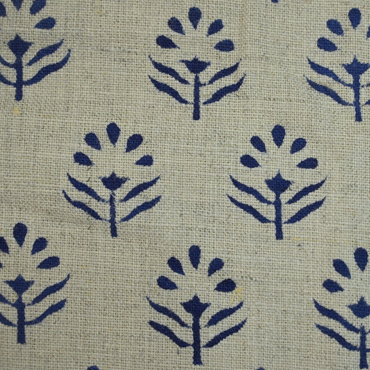 Frocl Floral Hand Block Print Linen Fabric