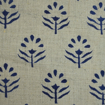 Frocl Floral Hand Block Print Linen Fabric