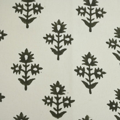Marrowin Floral Block Print Linen Fabric