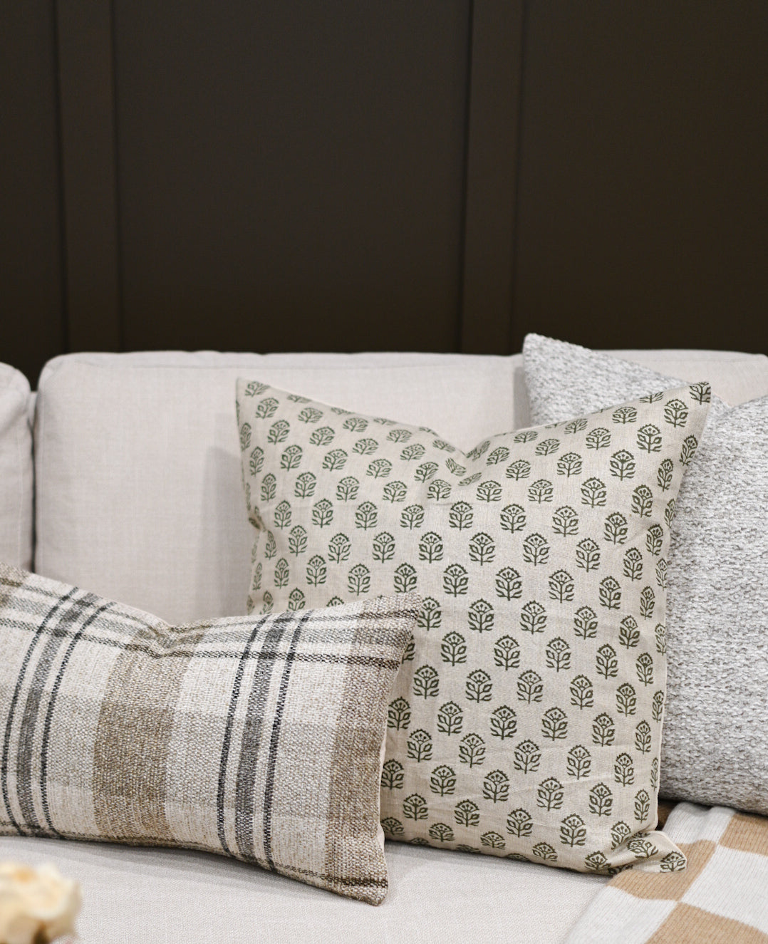Autumn Block Print Pillow Cover