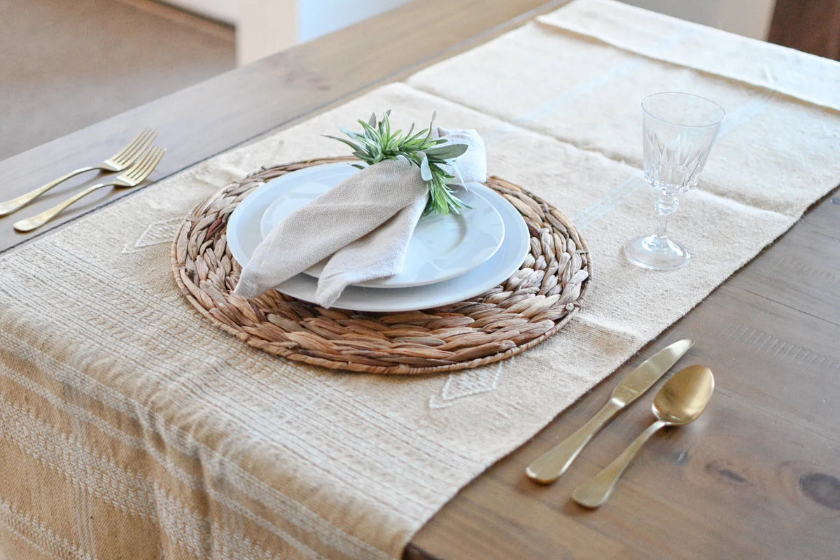 Bhujodi Table Runner - Yellow - Maple Village Lane
