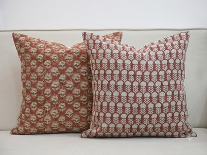 Andrea Sage Linen Block Print Pillow Cover