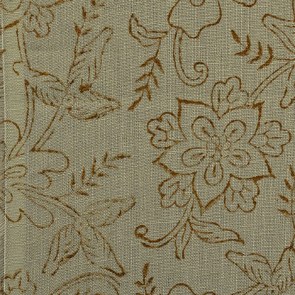Yeoz Botanical Linen Block Print Fabric